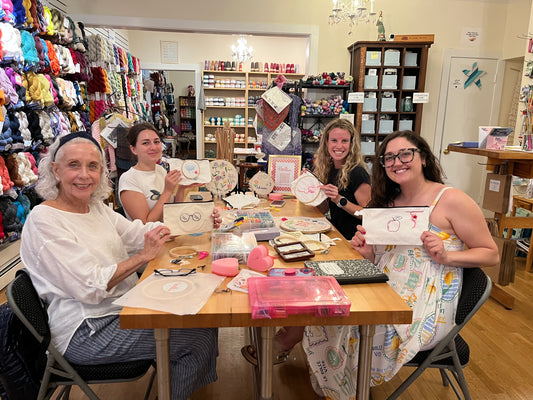 Sip & Stitch Embroidery with Needle Noodle